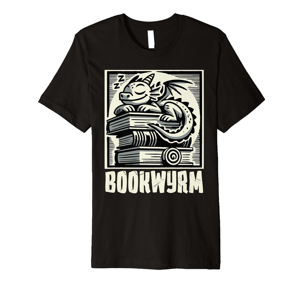 Reading Dragon Bookwyrm Not Bookworm T-Shirt - Aesthetic Graphic Unisex - T-Shirt, Sweatshirt, Hoodie