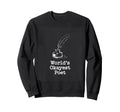 Poetcore Worlds Okayest Poet Witty Sweatshirt - Aesthetic Graphic Unisex - T-Shirt, Sweatshirt, Hoodie