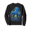 1 Step Dad Foam Finger Statement Sweatshirt - Minimalist Print Unisex - T-Shirt, Sweatshirt, Hoodie