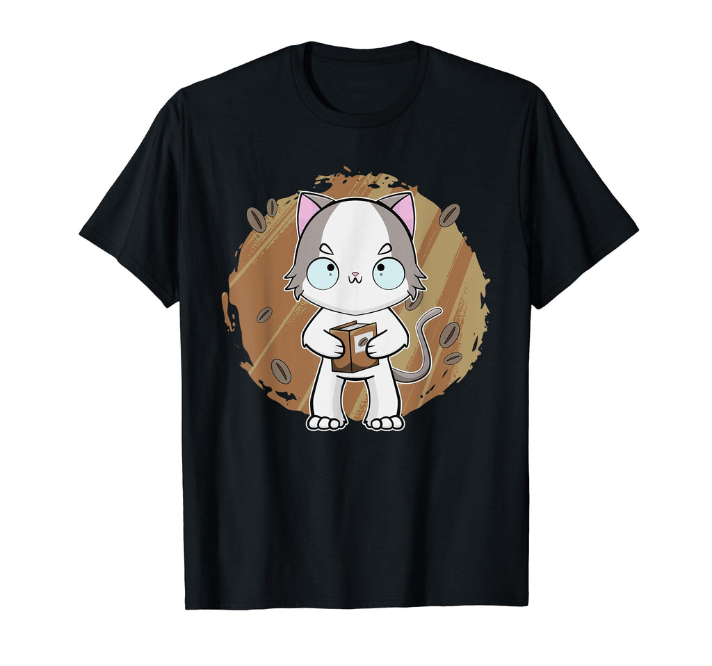 Ragdoll Cat Anime Kitten Coffee Book T-Shirt - Custom Art Print Unisex - T-Shirt, Sweatshirt, Hoodie