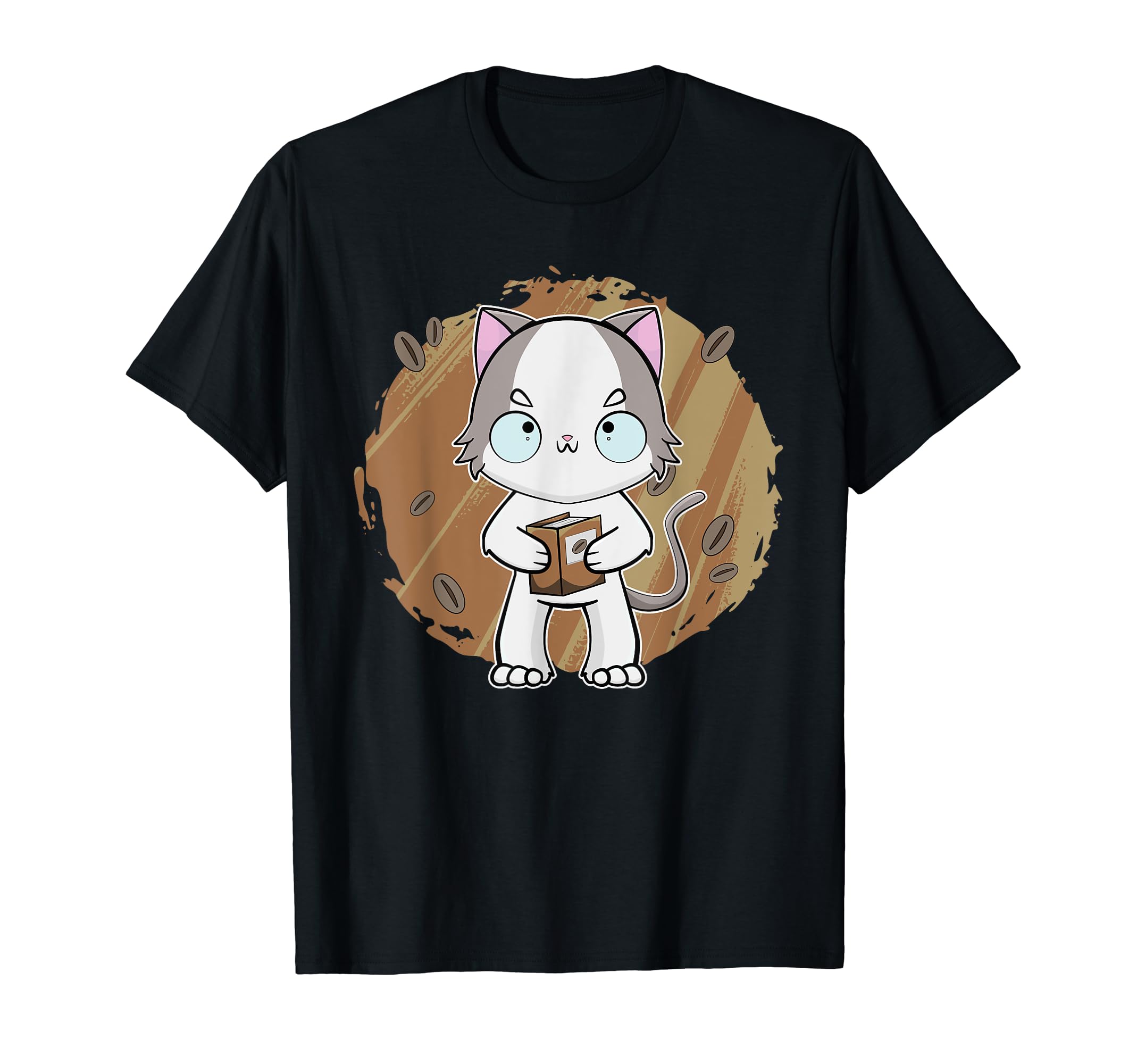 Ragdoll Cat Anime Kitten Coffee Book T-Shirt - Custom Art Print Unisex - T-Shirt, Sweatshirt, Hoodie