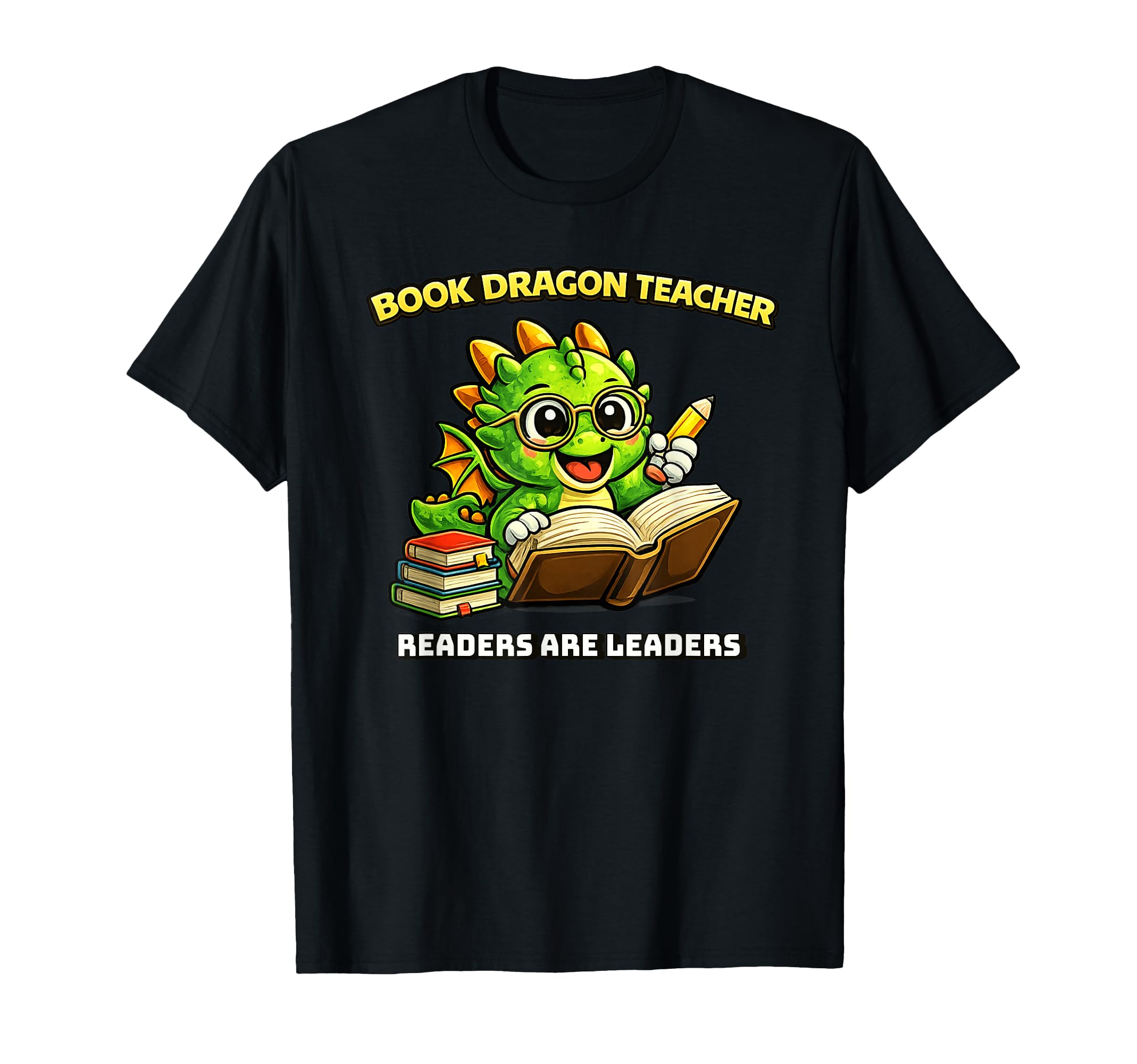 Reading Teacher Book Dragon T-Shirt - Casual Everyday Wear Men Women - T-Shirt, Sweatshirt, Hoodie