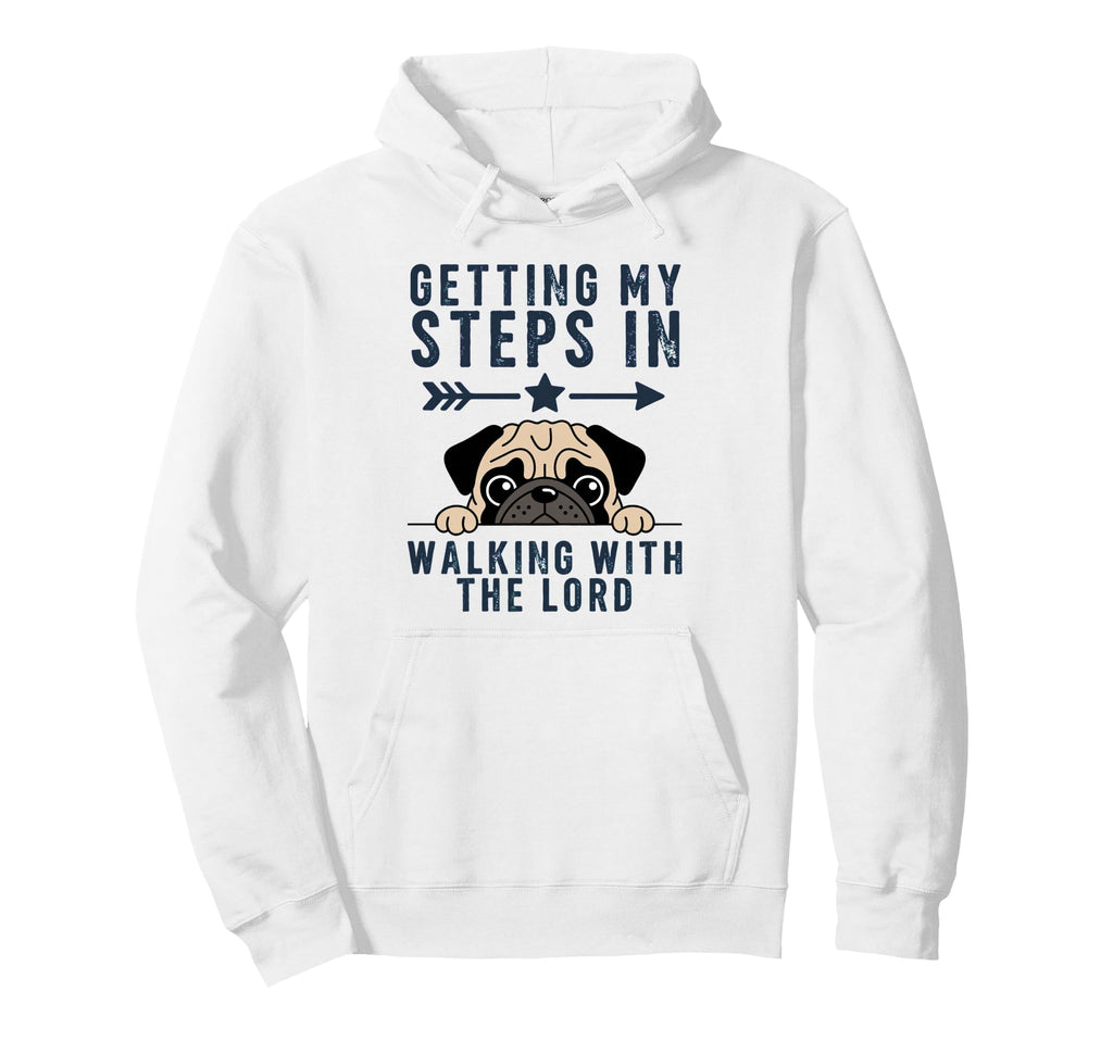 Getting My Steps Walking Lord Pug Hoodie - Trendy Graphic Men Women - T-Shirt, Sweatshirt, Hoodie