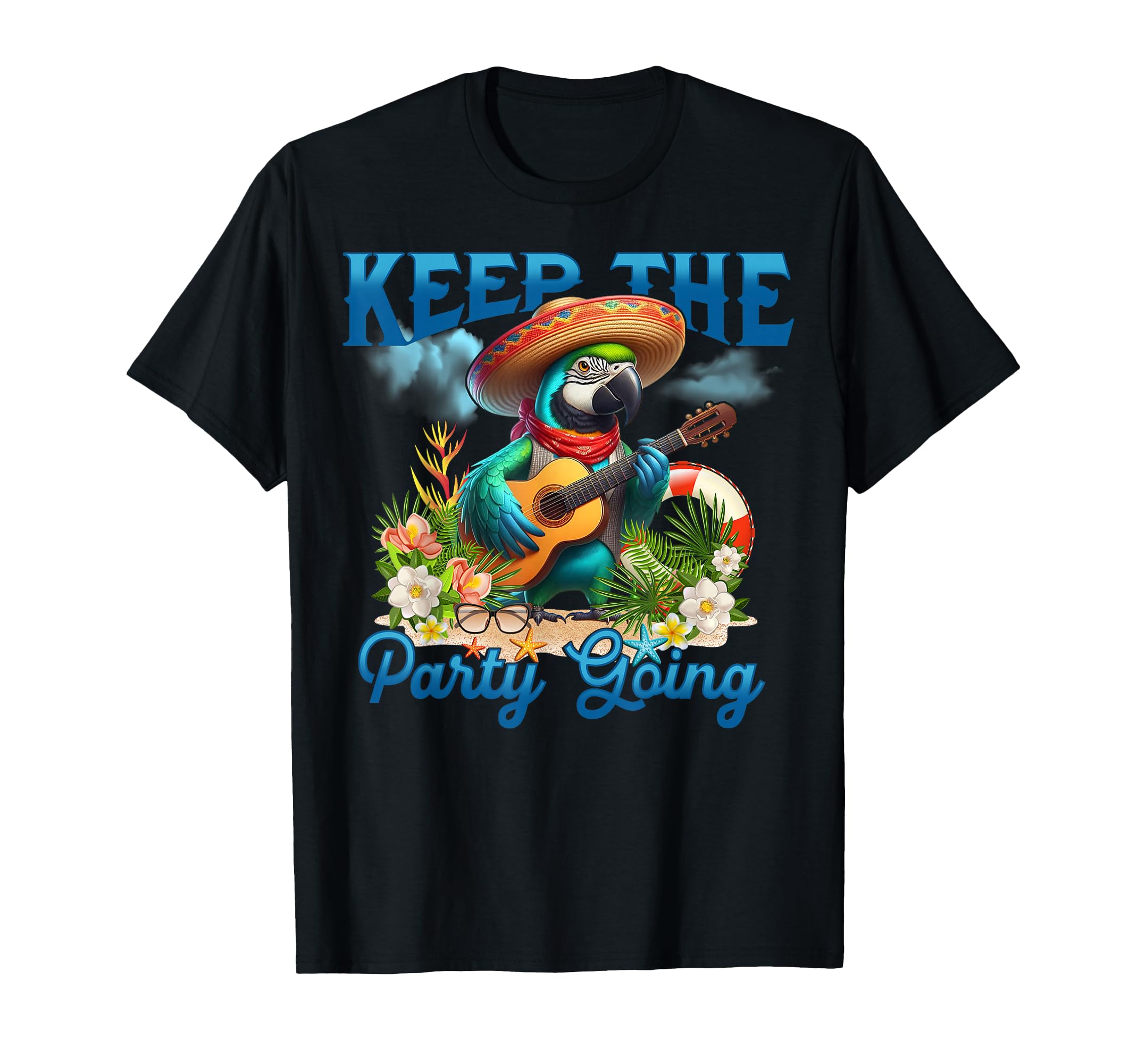 Keep Party Going Funny Parrot T-Shirt - Fun Novelty Design for Adults - T-Shirt, Sweatshirt, Hoodie
