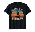 Fishing Is My Therapy Fisher T-Shirt - Trendy Graphic for Adults - T-Shirt, Sweatshirt, Hoodie