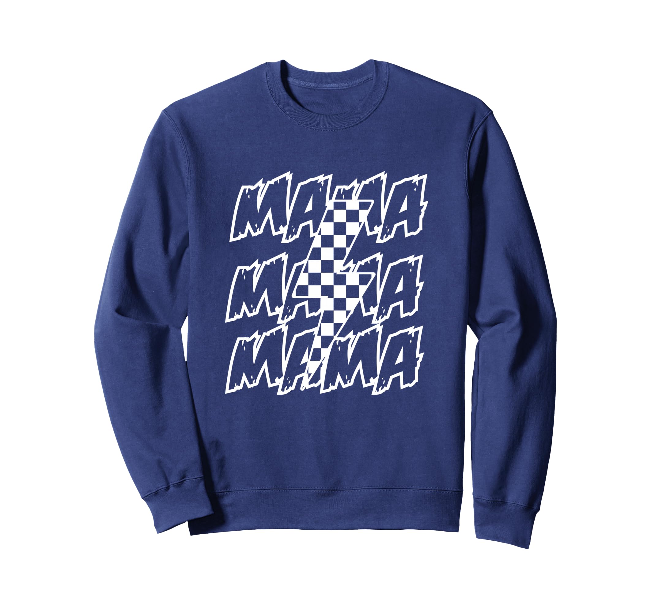 Racing Mama Checker Flag Race Gear Sweatshirt - Unique Graphic for Adults - T-Shirt, Sweatshirt, Hoodie