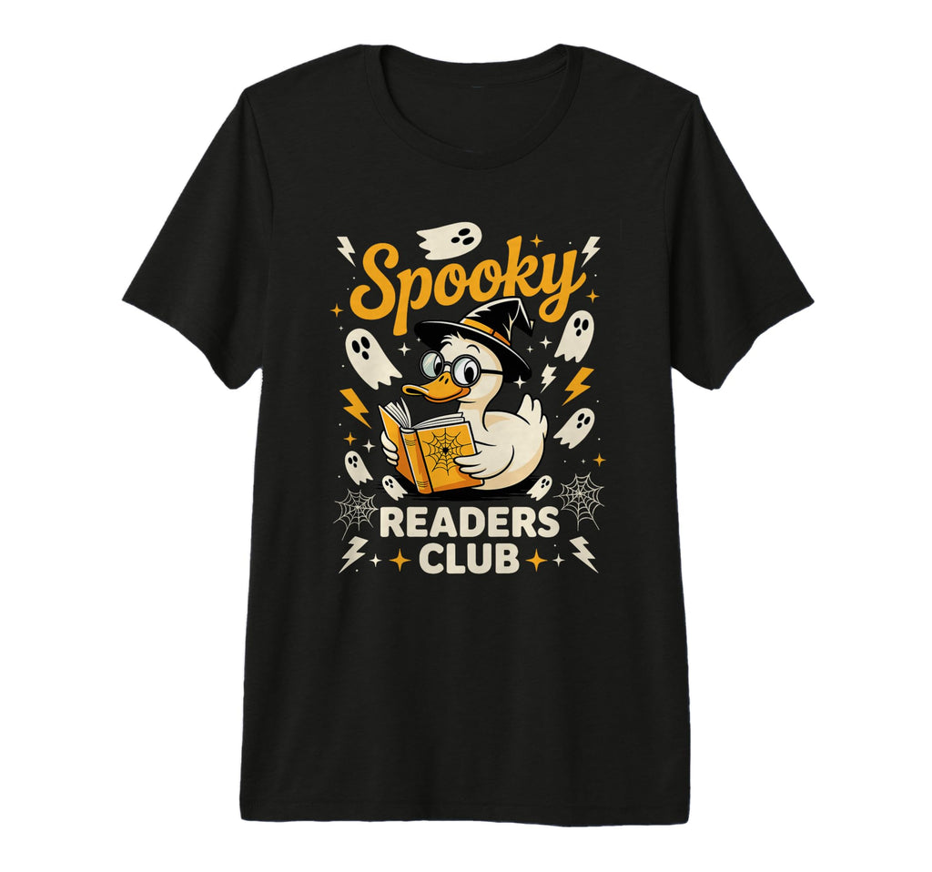 Spooky Readers Club Duck Witch Ghosts T-Shirt - Unique Graphic for Adults - T-Shirt, Sweatshirt, Hoodie