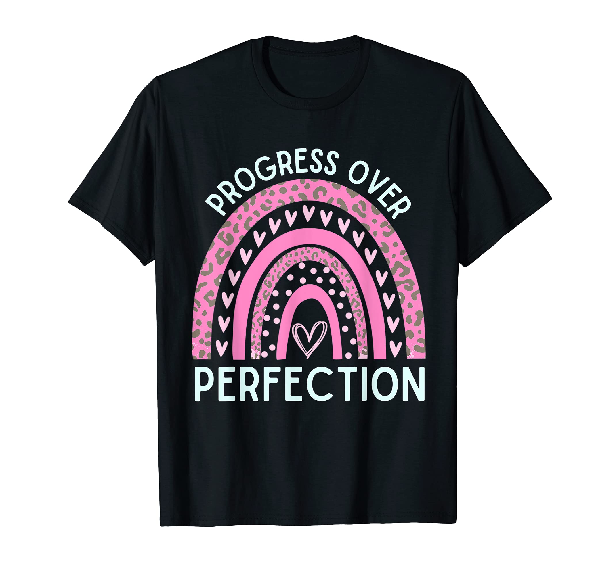 Progress Over Perfection Motivational T-Shirt - Minimalist Print Men Women - T-Shirt, Sweatshirt, Hoodie