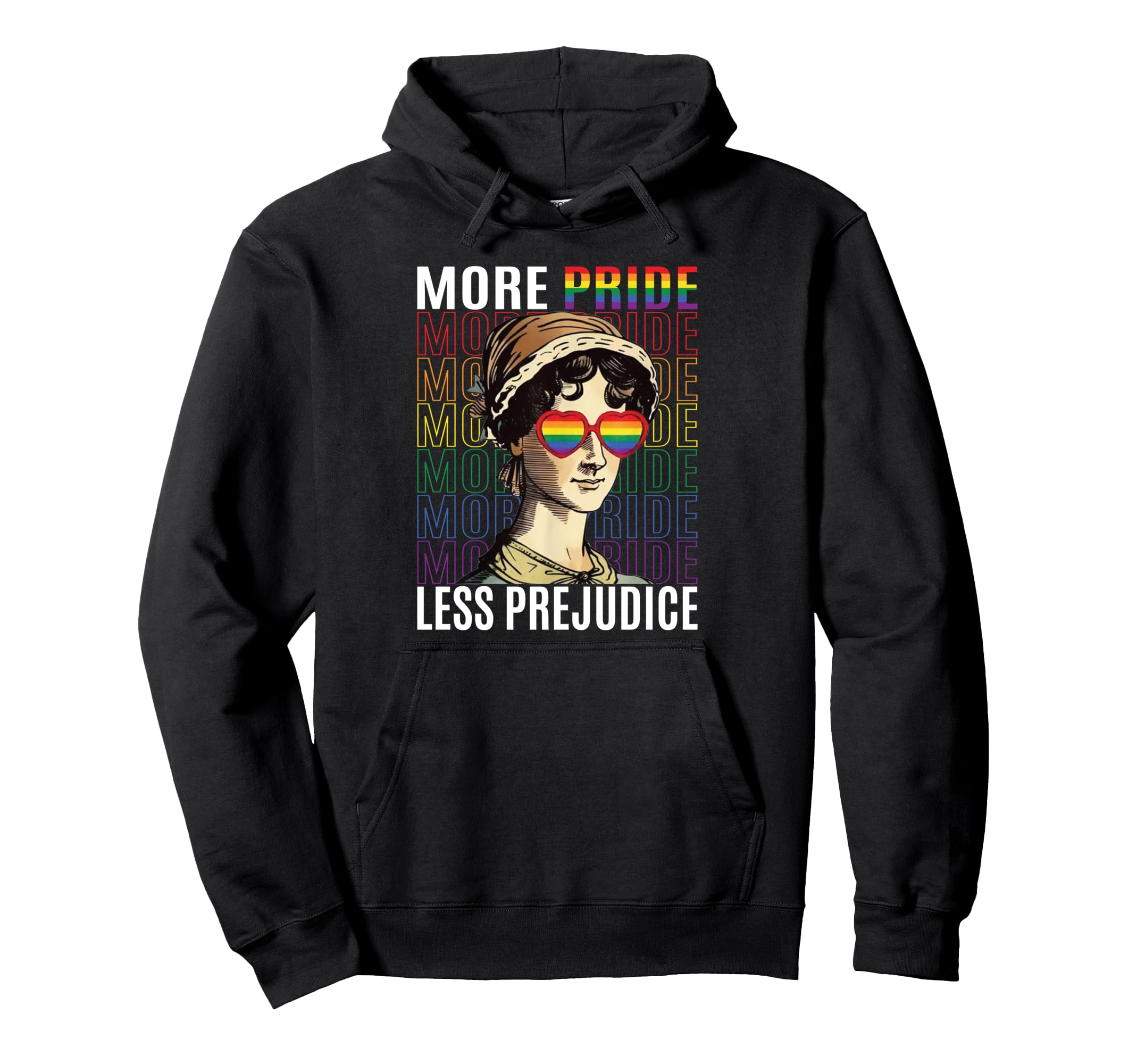 More Pride Less Prejudice Funny Lgbtq Pride Hoodie - Graphic Print Unisex - T-Shirt, Sweatshirt, Hoodie