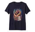 Books Dragons Library Teacher T-Shirt - Custom Art Print Men Women - T-Shirt, Sweatshirt, Hoodie