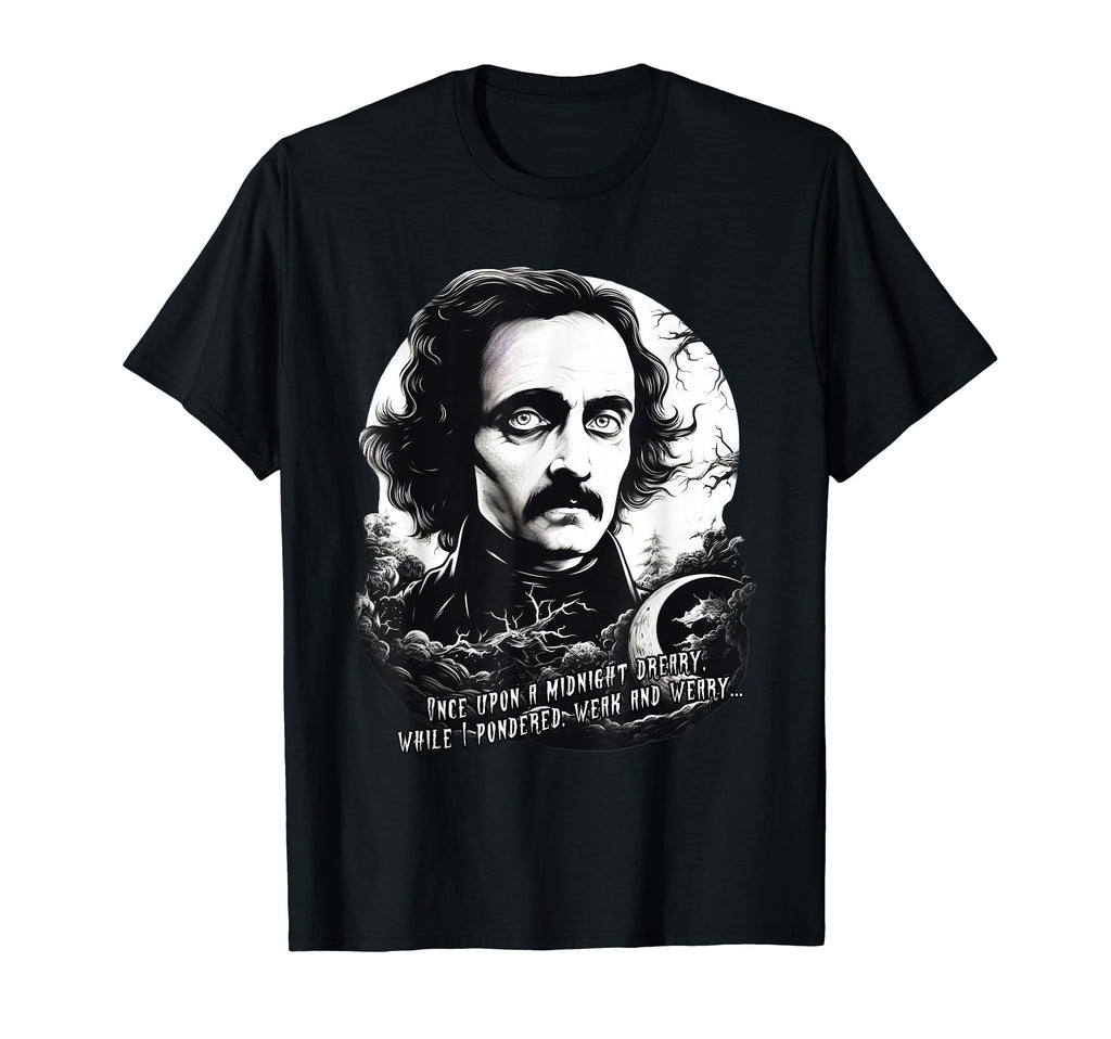 Once Upon Midnight Dreary Edgar T-Shirt - Aesthetic Graphic Men Women - T-Shirt, Sweatshirt, Hoodie