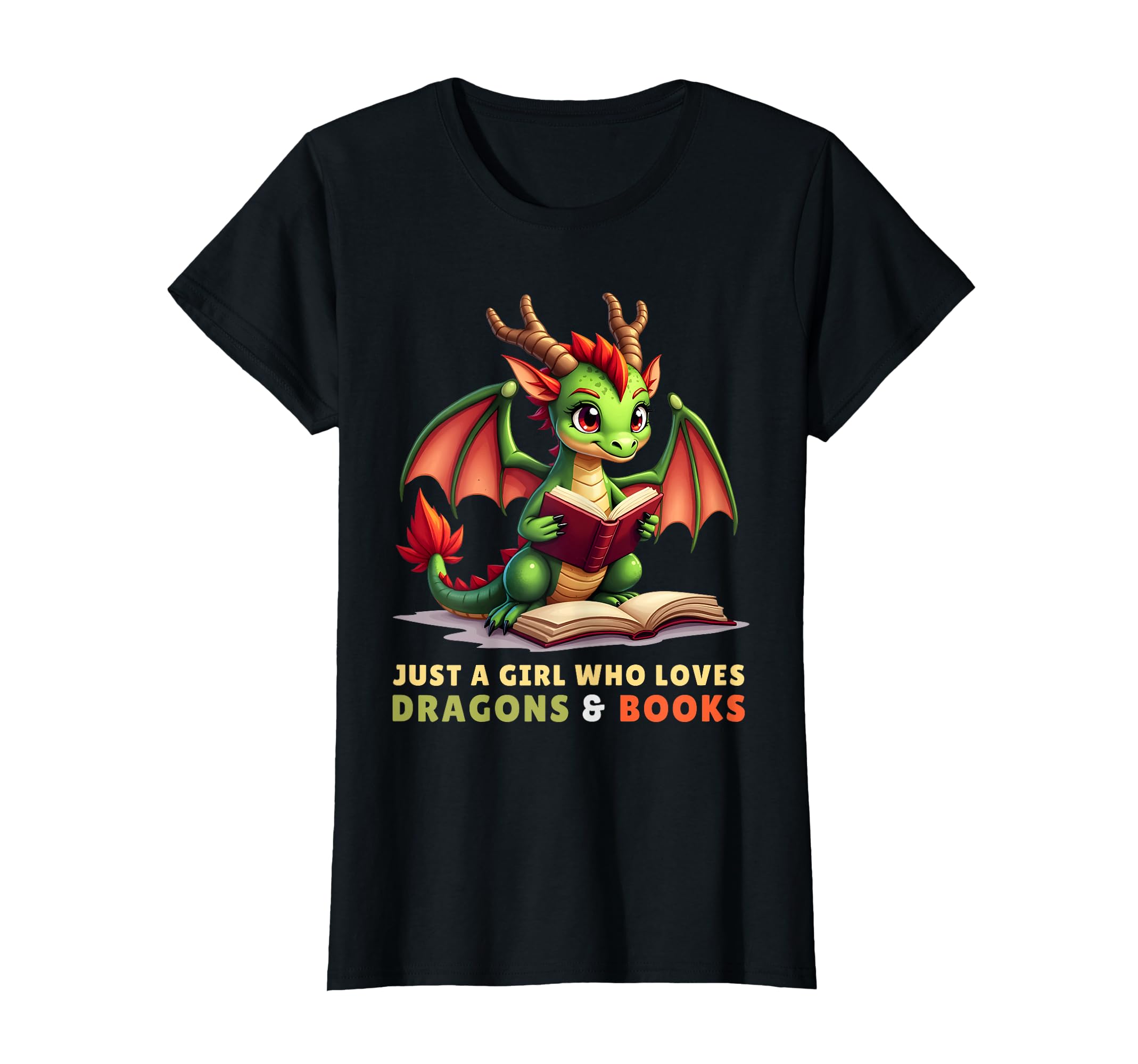 Just Who Loves Dragons And Books Book T-Shirt - Streetwear Style Men Women - T-Shirt, Sweatshirt, Hoodie