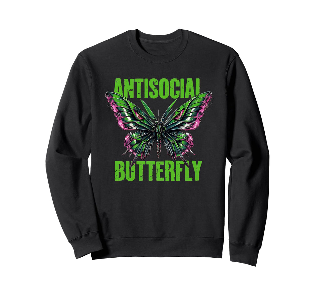 Antisocial Butterfly Lovers Sweatshirt - Casual Everyday Wear for Adults - T-Shirt, Sweatshirt, Hoodie