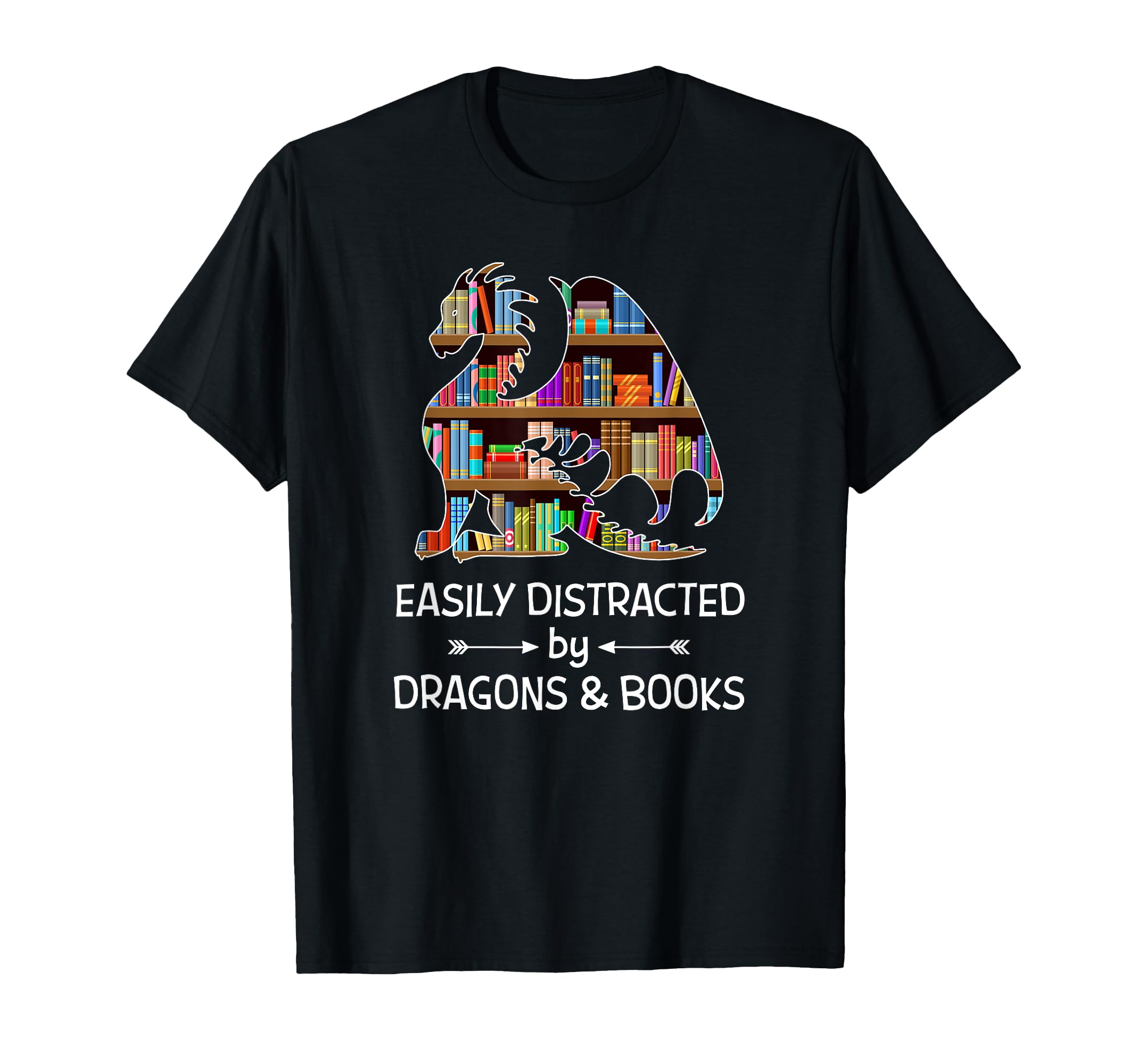 Easily Distracted Dragons And Books T-Shirt - Streetwear Style Unisex - T-Shirt, Sweatshirt, Hoodie