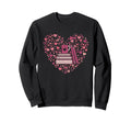 Book Heart Book Reader Gift Bookworm Sweatshirt - Unique Graphic Men Women - T-Shirt, Sweatshirt, Hoodie