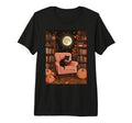 Book Lover Cat Reading Book Tri Blend T-Shirt - Trendy Graphic Unisex - T-Shirt, Sweatshirt, Hoodie