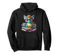 Reading Dragon Books Coffee And Hoodie - Fun Novelty Design Men Women - T-Shirt, Sweatshirt, Hoodie