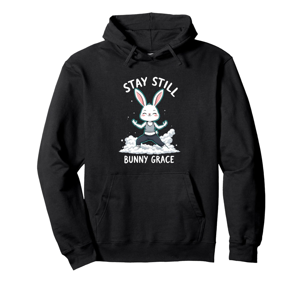 Fitness Bunny Lovers Mindful Yoga Hoodie - Fun Novelty Design Unisex - T-Shirt, Sweatshirt, Hoodie