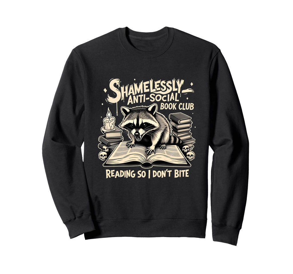 Shamelessly Anti Social Book Club Sweatshirt - Minimalist Print Men Women - T-Shirt, Sweatshirt, Hoodie