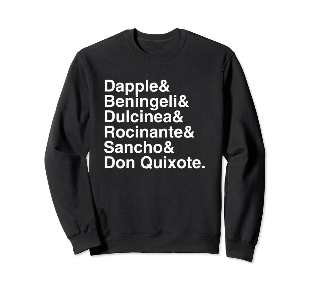 Don Quixote Character List Literature Sweatshirt - Trendy Graphic Men Women - T-Shirt, Sweatshirt, Hoodie