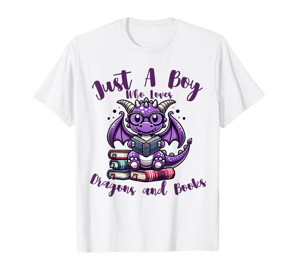 Books Dragon Reading Just Who Loves T-Shirt - Unique Graphic Men Women - T-Shirt, Sweatshirt, Hoodie