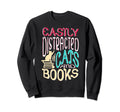 Distracted Cats And Books Sweatshirt - Casual Everyday Wear for Adults - T-Shirt, Sweatshirt, Hoodie