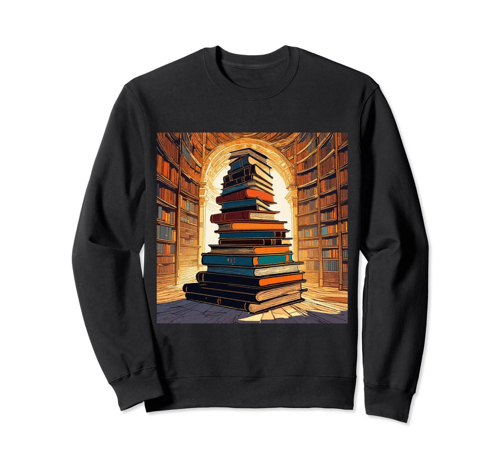 Bookworm Bibliophile Library Sweatshirt - Fun Novelty Design for Adults - T-Shirt, Sweatshirt, Hoodie