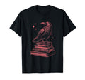 Raven Crow Book Literature Reading Red T-Shirt - Trendy Graphic Men Women - T-Shirt, Sweatshirt, Hoodie