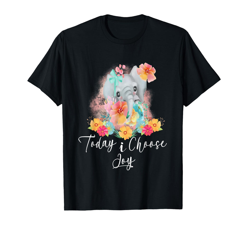 Today I Choose Joy Floral Elephant Bible T-Shirt - Streetwear Style Unisex - T-Shirt, Sweatshirt, Hoodie