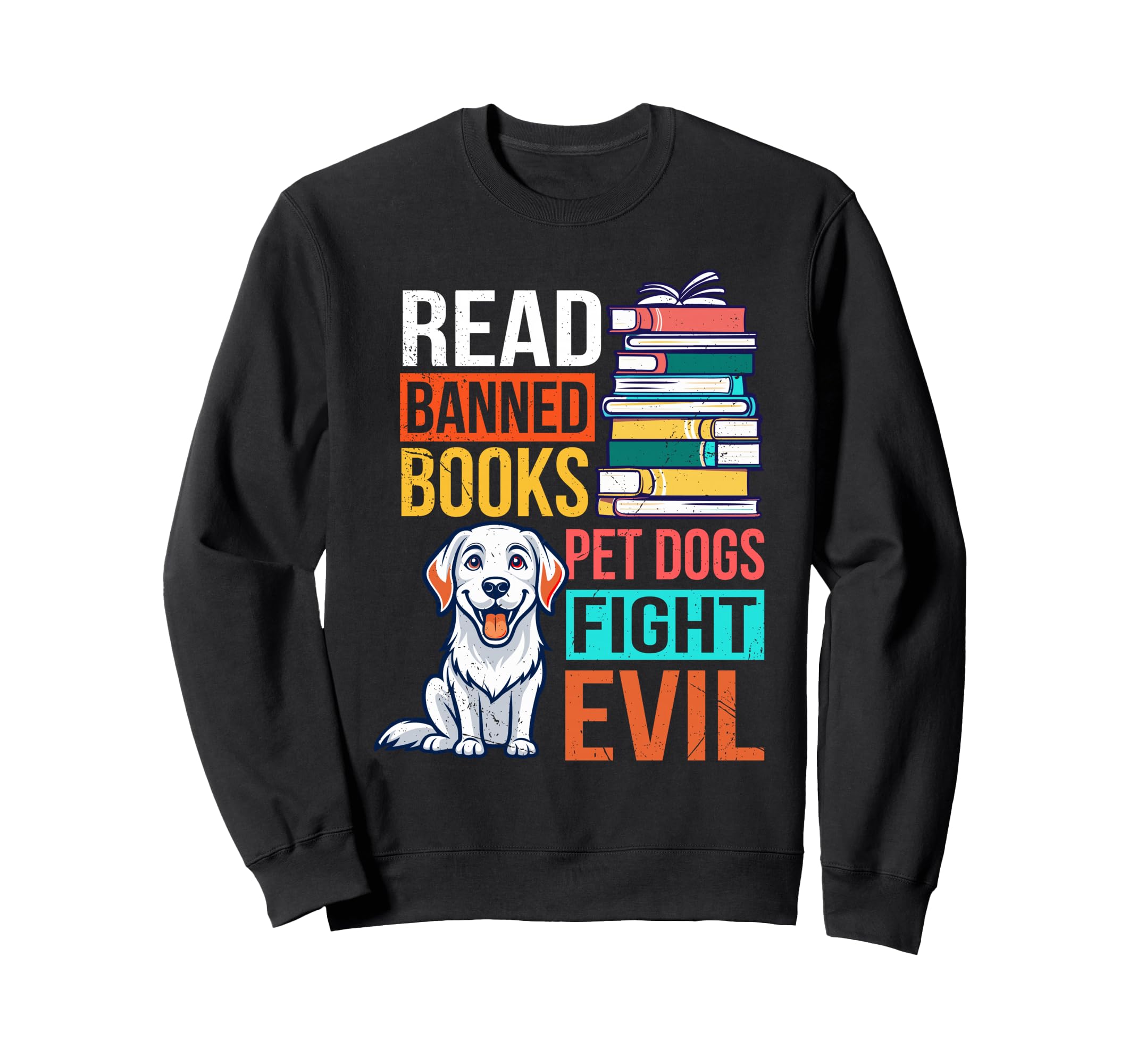 Book Lover Dog Enthusiast Read Sweatshirt - Casual Everyday Wear Men Women - T-Shirt, Sweatshirt, Hoodie