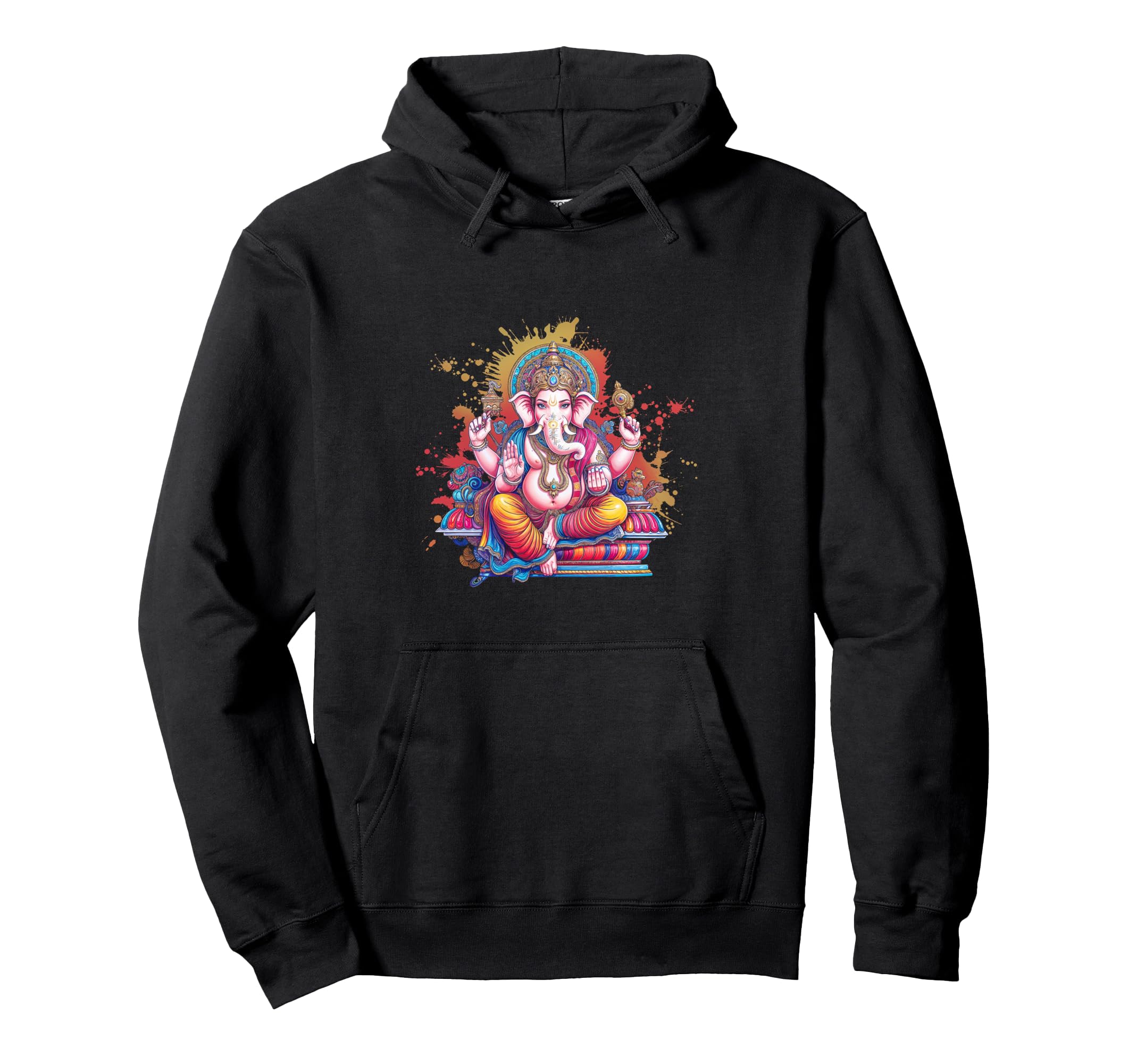 Ganesha Spiritual Art Hindu Deity Yoga Hoodie - Graphic Print for Adults - T-Shirt, Sweatshirt, Hoodie