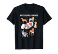 Funny Therapy Dog Owner Antidepressants T-Shirt - Aesthetic Graphic Unisex - T-Shirt, Sweatshirt, Hoodie