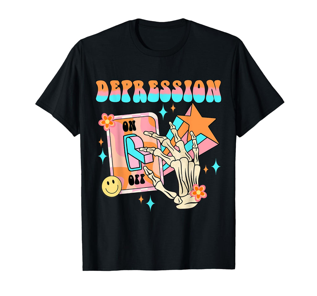 Funny Depression Off Switch Light T-Shirt - Aesthetic Graphic for Adults - T-Shirt, Sweatshirt, Hoodie