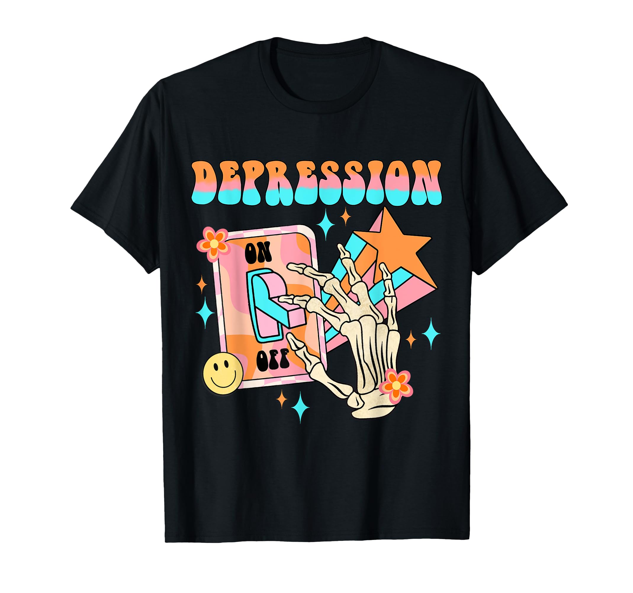 Funny Depression Off Switch Light T-Shirt - Aesthetic Graphic for Adults - T-Shirt, Sweatshirt, Hoodie