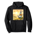 Rabbit Practicing Meditation Atop Hill Hoodie - Graphic Print Men Women - T-Shirt, Sweatshirt, Hoodie