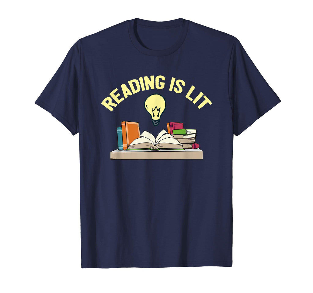 Reading Is Lit Nerd Book Librarians T-Shirt - Novelty Apparel Men Women - T-Shirt, Sweatshirt, Hoodie