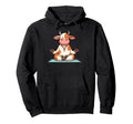 Meditation Cow Yoga Pose Relaxing Animal Hoodie - Unique Graphic for Adults - T-Shirt, Sweatshirt, Hoodie