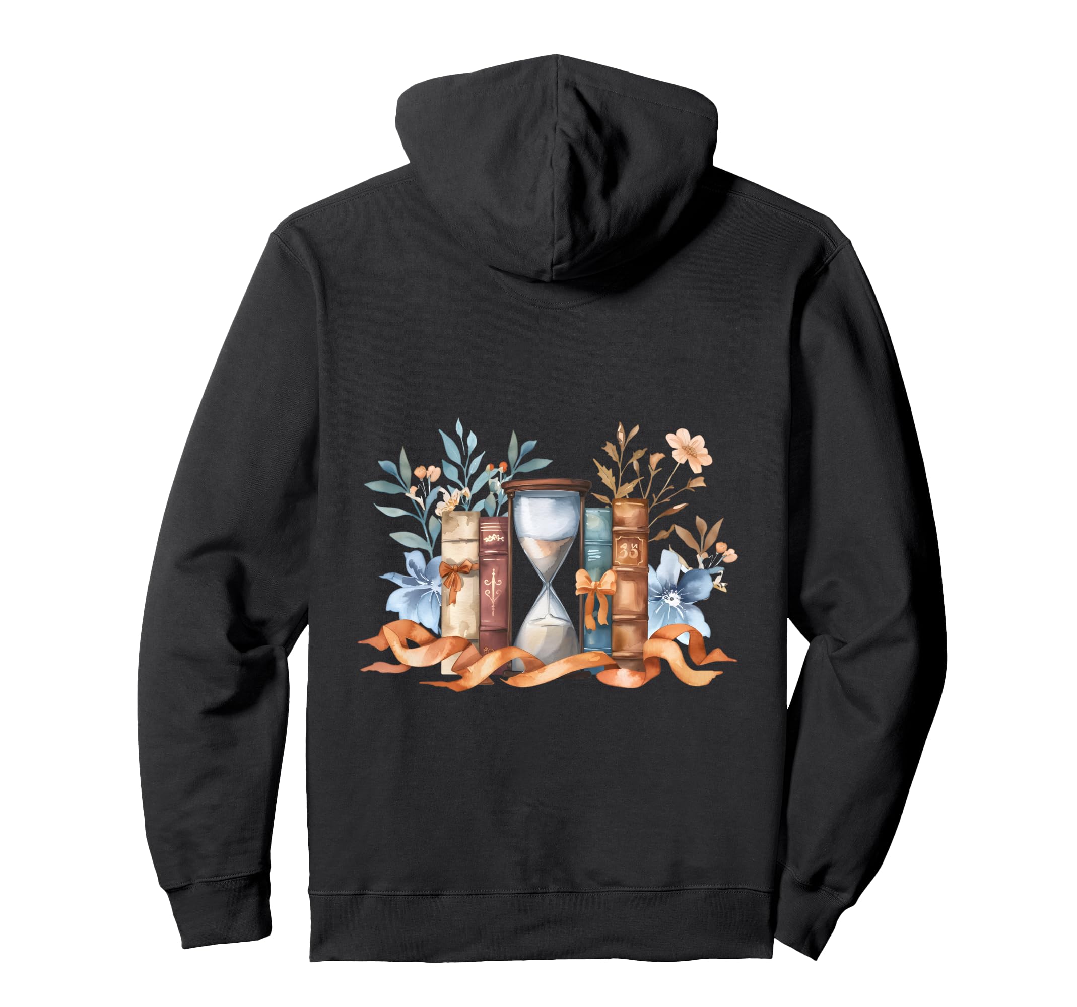 Watercolor Books Literature Art Hoodie - Minimalist Print for Adults - T-Shirt, Sweatshirt, Hoodie