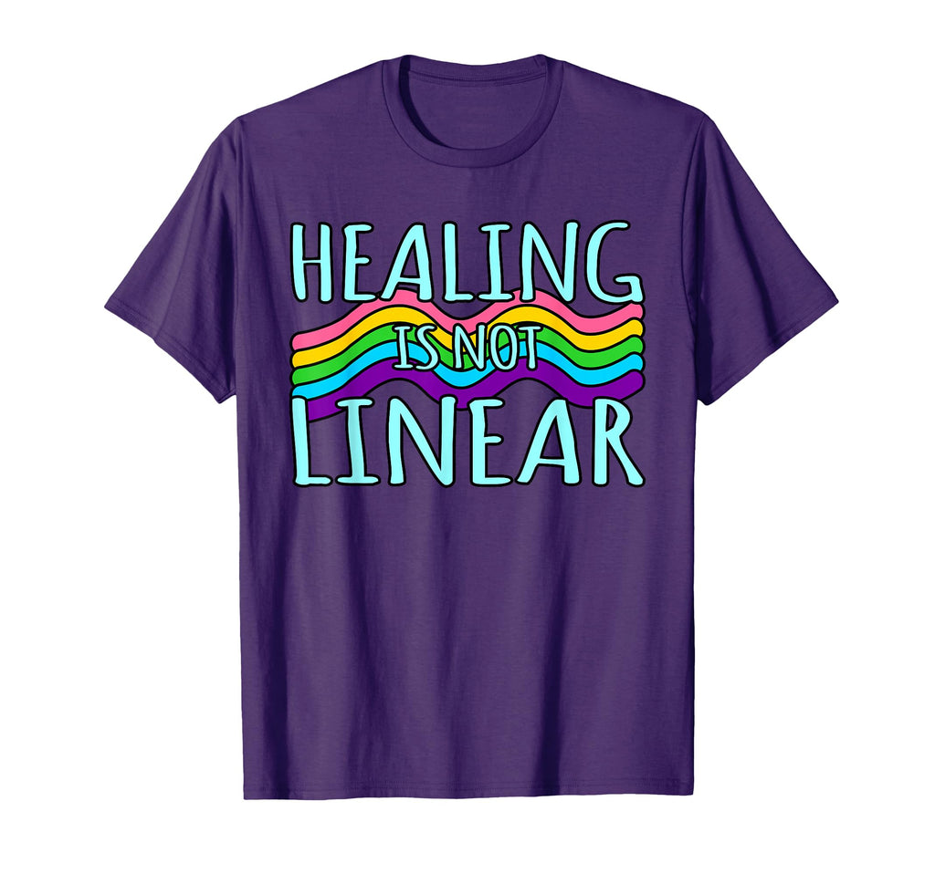 Healing Is Not Linear Mental Health T-Shirt - Aesthetic Graphic Unisex - T-Shirt, Sweatshirt, Hoodie