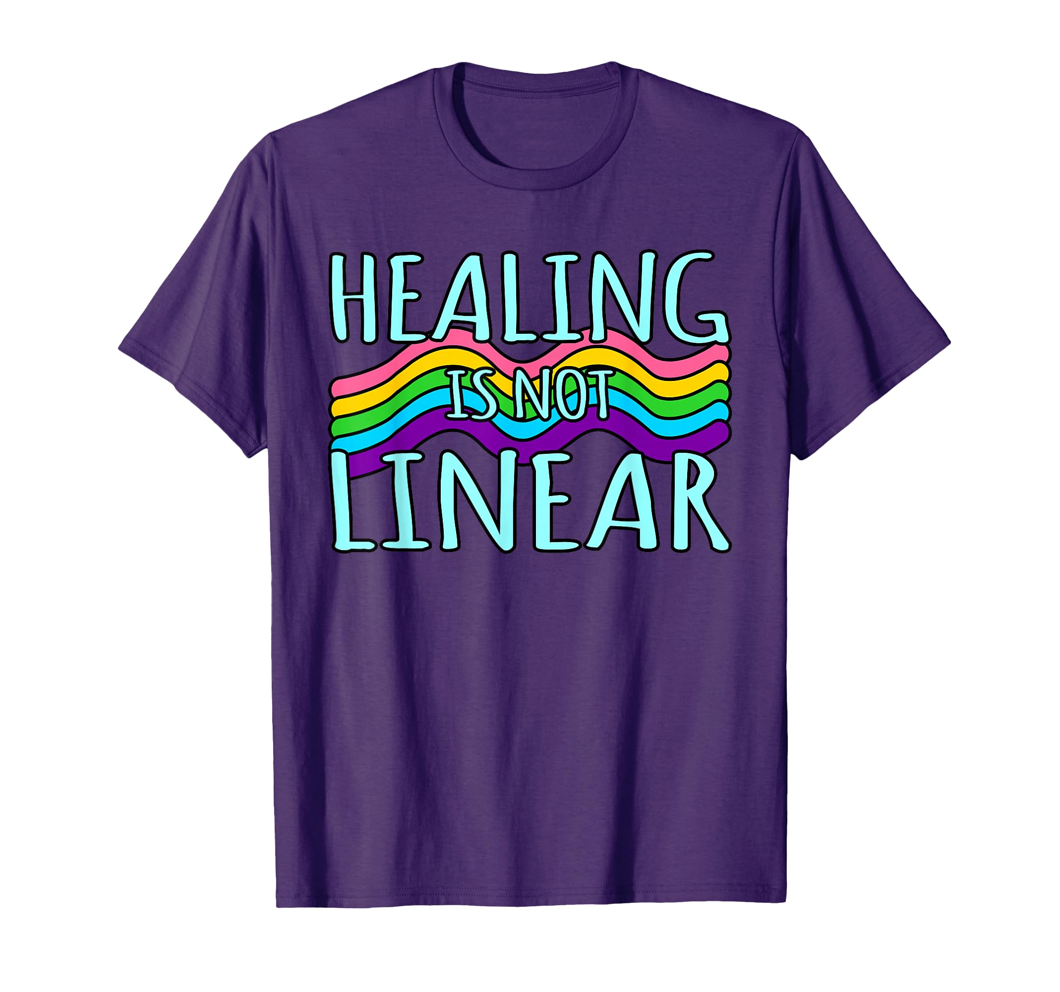 Healing Is Not Linear Mental Health T-Shirt - Aesthetic Graphic Unisex - T-Shirt, Sweatshirt, Hoodie