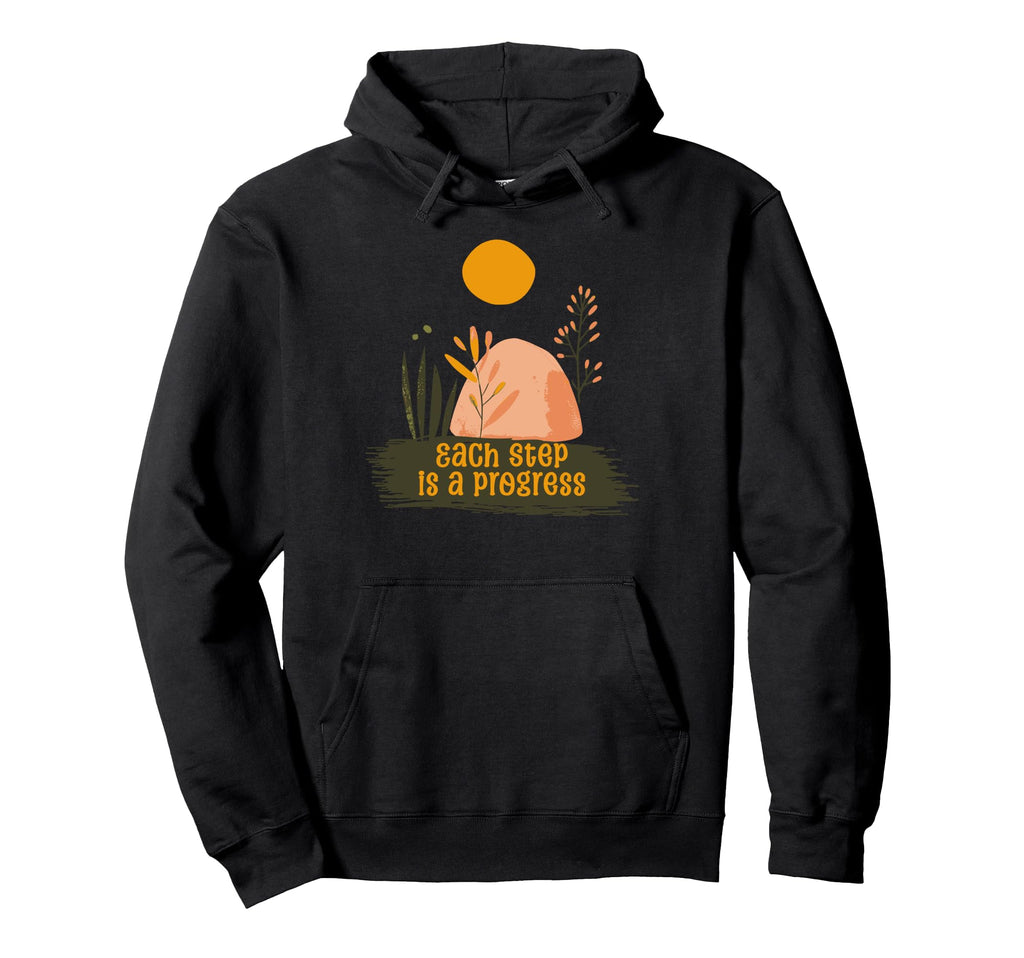 Each Step Is Progress Boho Mindful Hoodie - Streetwear Style Unisex - T-Shirt, Sweatshirt, Hoodie