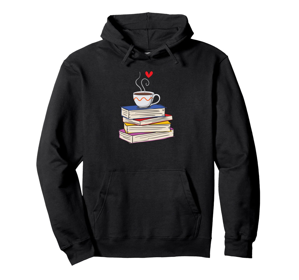 Hot Cup Coffee And Books Librarian Hoodie - Streetwear Style for Adults - T-Shirt, Sweatshirt, Hoodie