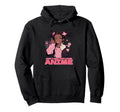 Black Just Who Loves Anime Hoodie - Minimalist Print Men Women - T-Shirt, Sweatshirt, Hoodie