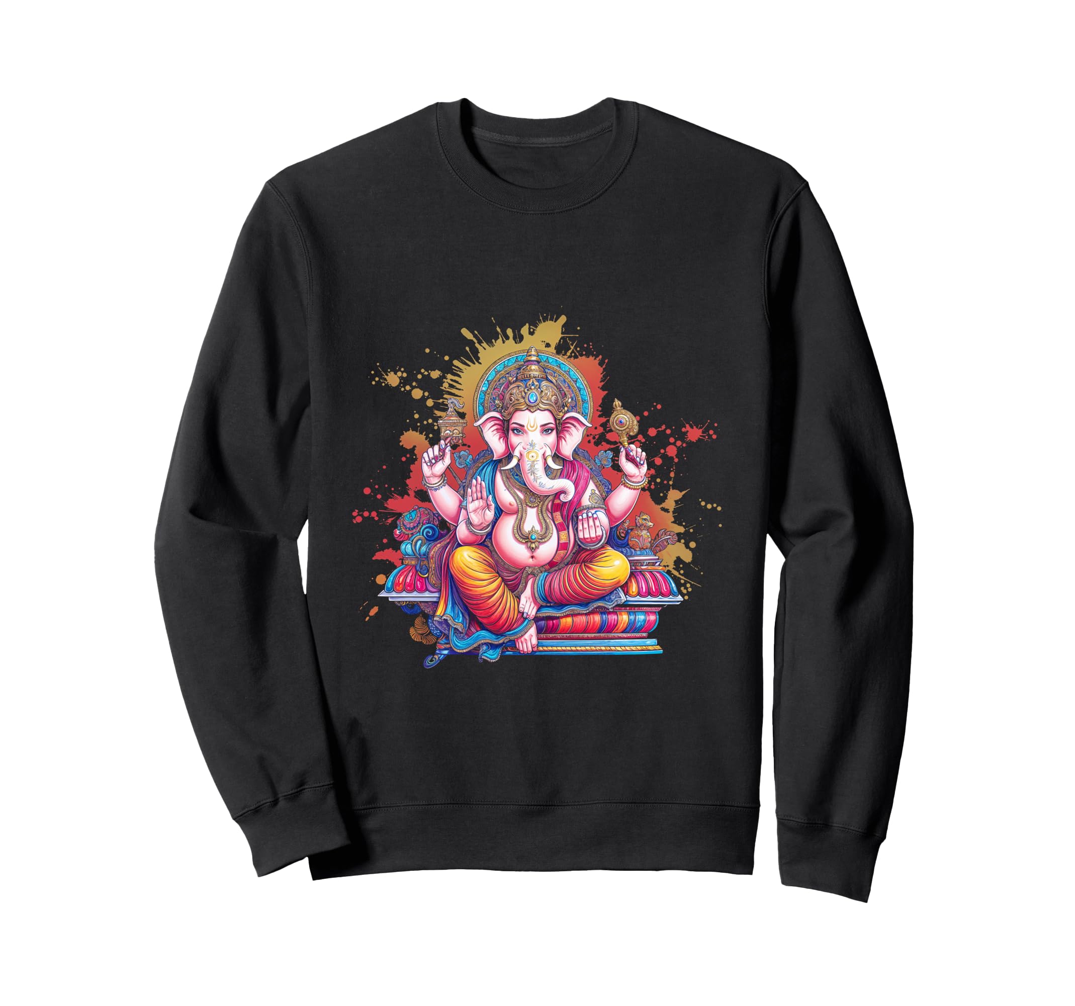 Ganesha Spiritual Art Hindu Deity Yoga Sweatshirt - Trendy Graphic Unisex - T-Shirt, Sweatshirt, Hoodie