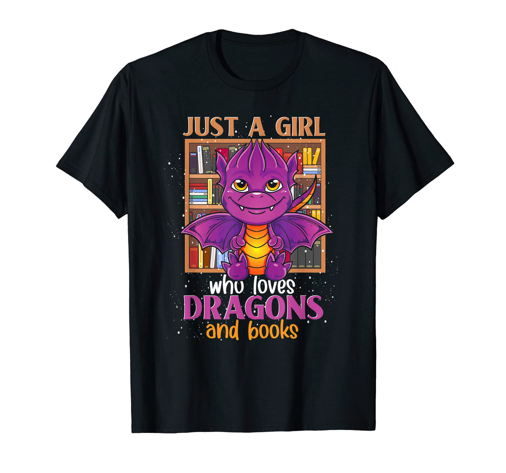 Just Who Loves Dragons And Books T-Shirt - Casual Everyday Wear Unisex - T-Shirt, Sweatshirt, Hoodie