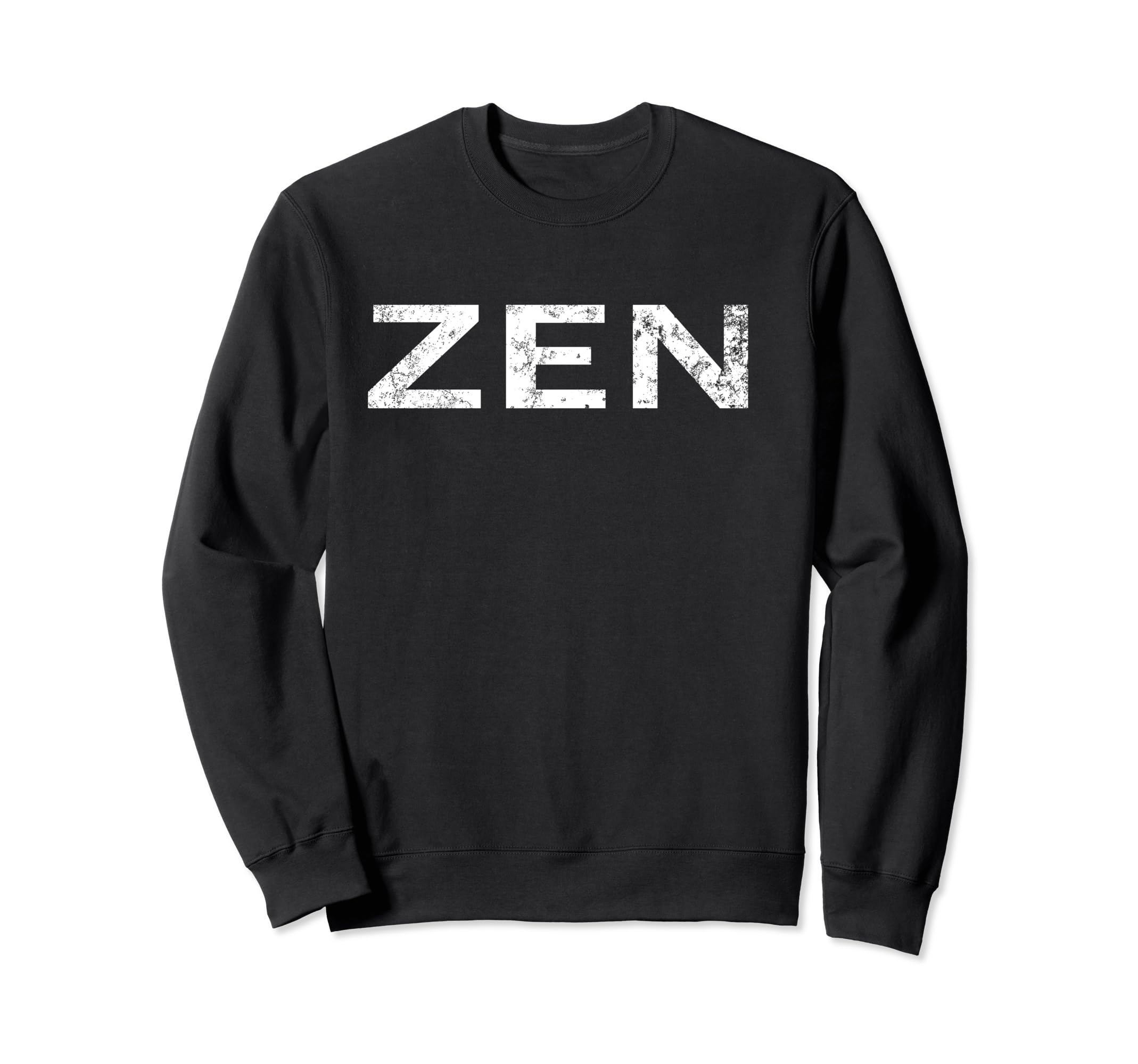 Zen Distressed Mindfulness Meditation Sweatshirt - Trendy Graphic Unisex - T-Shirt, Sweatshirt, Hoodie