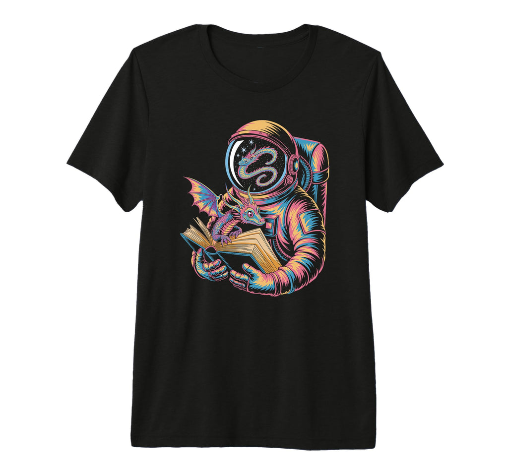 Space Reader Discovering Colorful T-Shirt - Fun Novelty Design Unisex - T-Shirt, Sweatshirt, Hoodie
