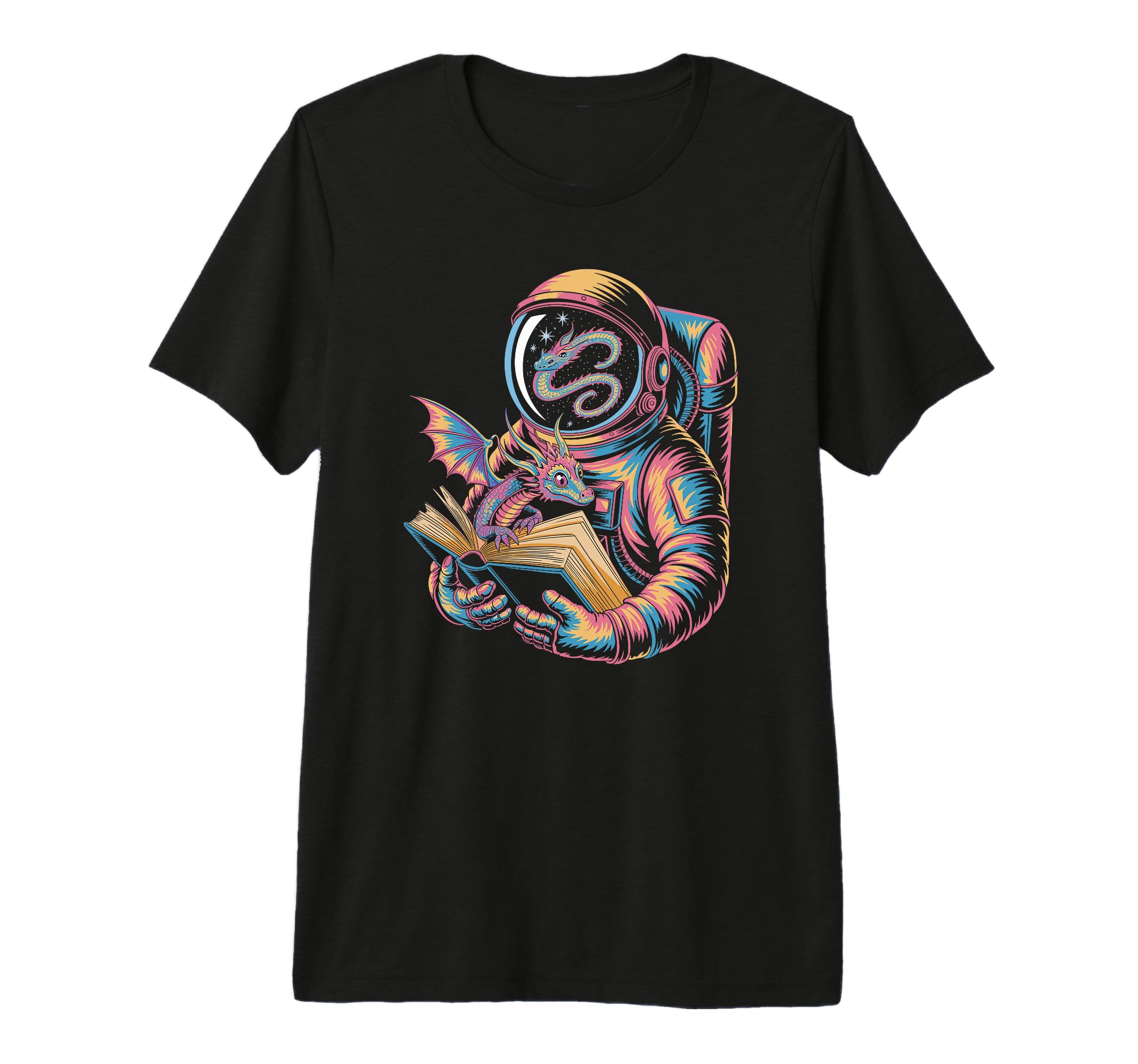 Space Reader Discovering Colorful T-Shirt - Fun Novelty Design Unisex - T-Shirt, Sweatshirt, Hoodie