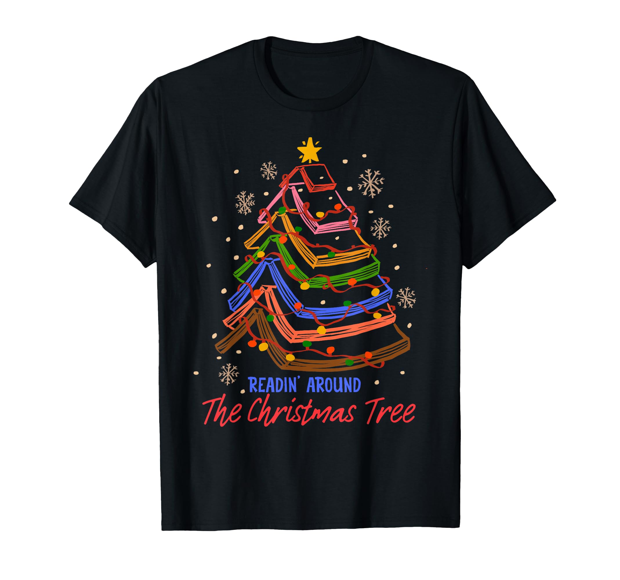 Book Lover Reading Around Tree T-Shirt - Custom Art Print Men Women - T-Shirt, Sweatshirt, Hoodie