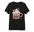 Hot Cocoa Bookstore Book Lover Art Tri Blend T-Shirt - Graphic Print Unisex - T-Shirt, Sweatshirt, Hoodie